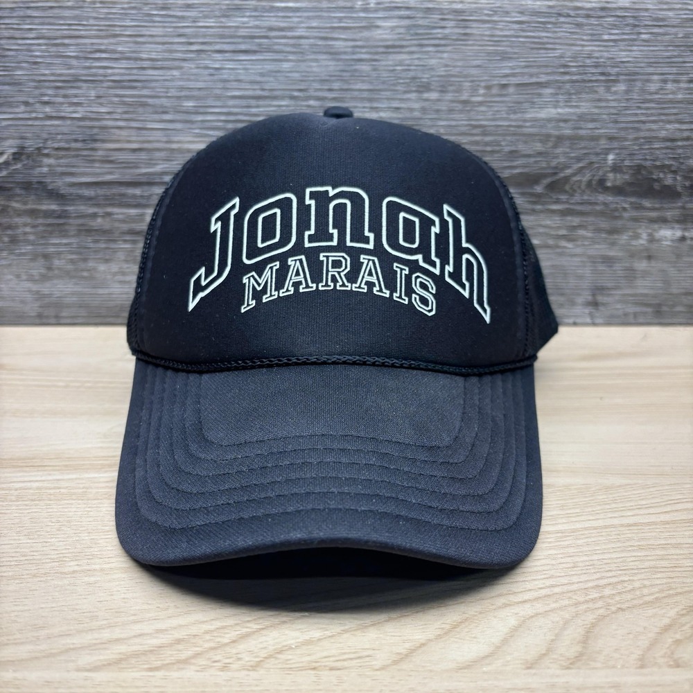 Jonah Marais Hat Cap Snap Back Black Mesh Trucker Concert Tour Merch Mens